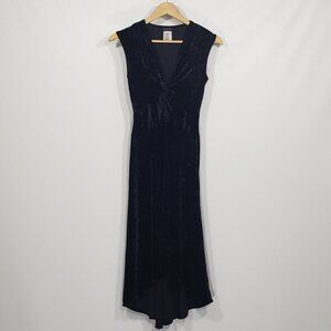 Vintage B. Darlin  Black Velvet Dress  Goth Grunge Whimsigoth  Size 5/6